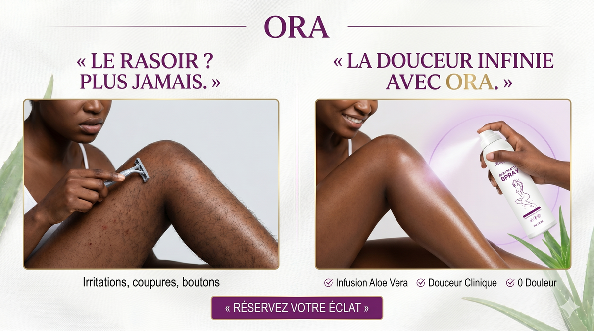 ORA SPRAY™ : Le Spray épilatoire qui épile en 1 seul mouvement. Ultra Doux, Simple et Naturel ( A base d'AloeVera ) GA
