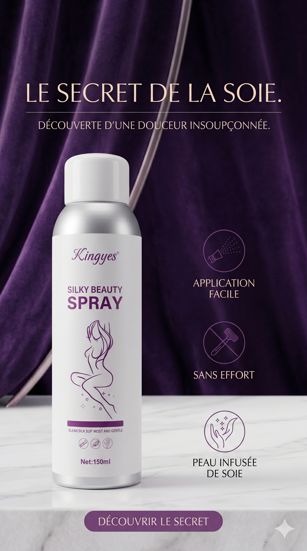 ORA SPRAY™ : Le Spray épilatoire qui épile en 1 seul mouvement. Ultra Doux, Simple et Naturel ( A base d'AloeVera ) GA