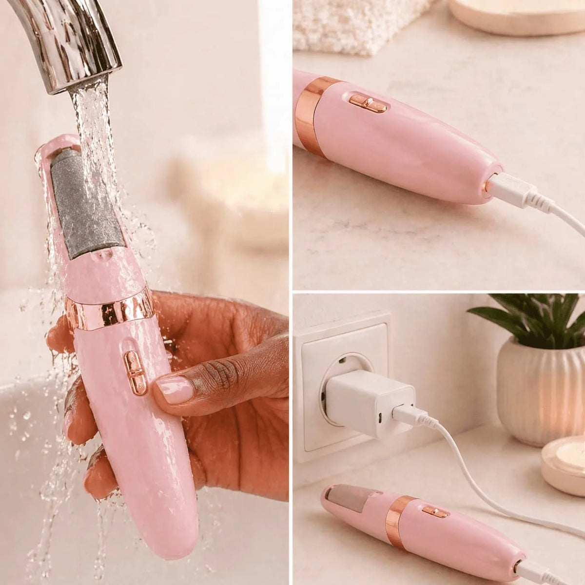 LIMEPLUS™ : La lime à pied électrique ultra doux, rechargeable et facile d'utilisation. Avec ça plus de talon calleux