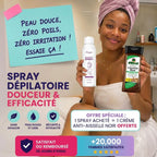 ORA SPRAY™ : Le Spray épilatoire qui épile en 1 seul mouvement. Ultra Doux, Simple et Naturel ( A base d'AloeVera ) GA