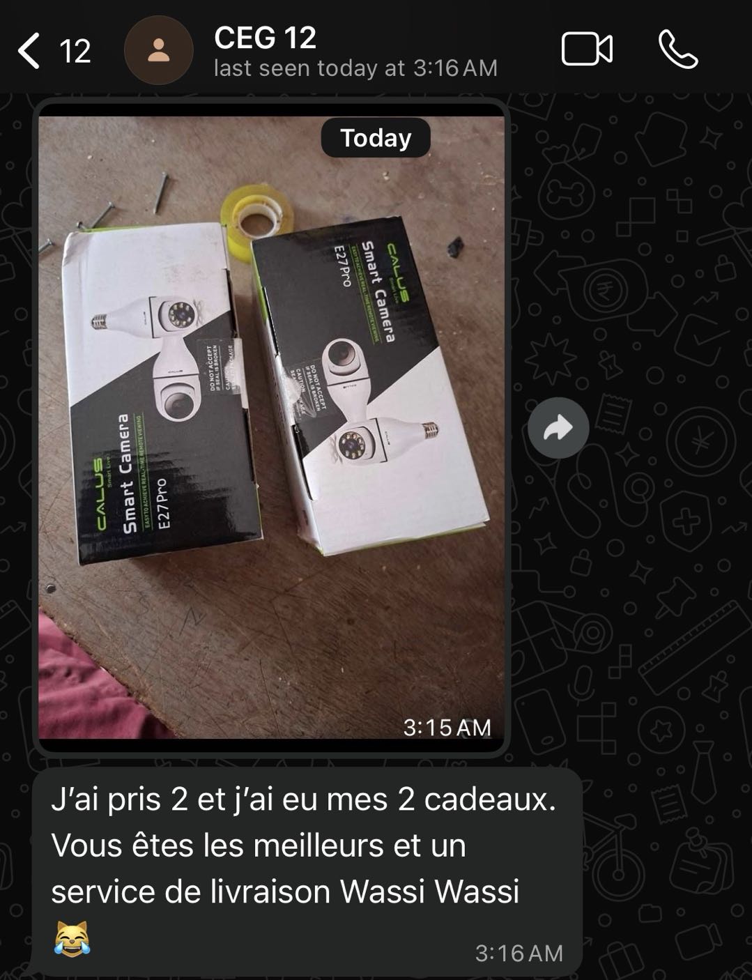 Vue sur téléphone